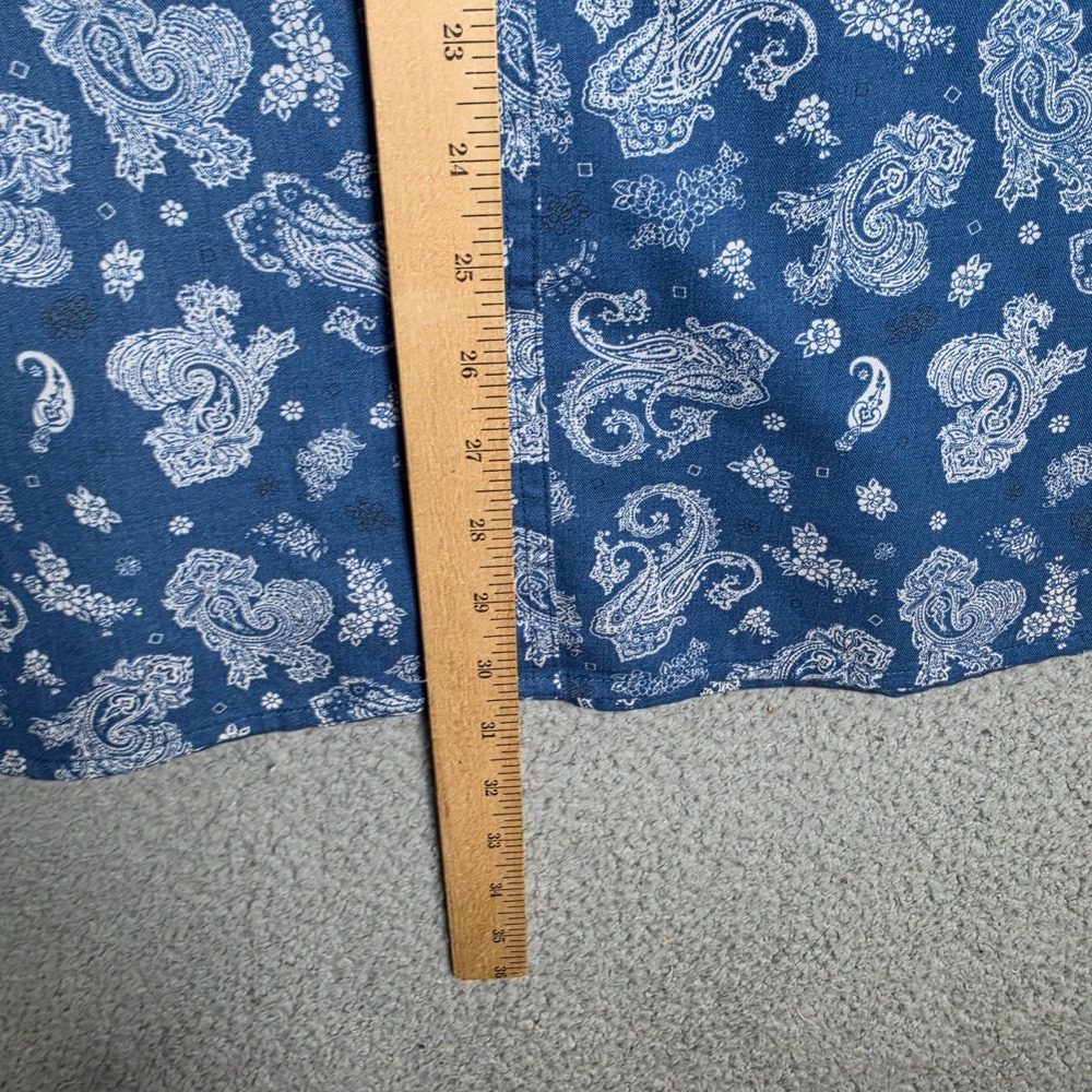 Levis Shirt Mens Size XL Dark Blue Paisely All Over Print Twill Lightweight NEW - Picture 6 of 11